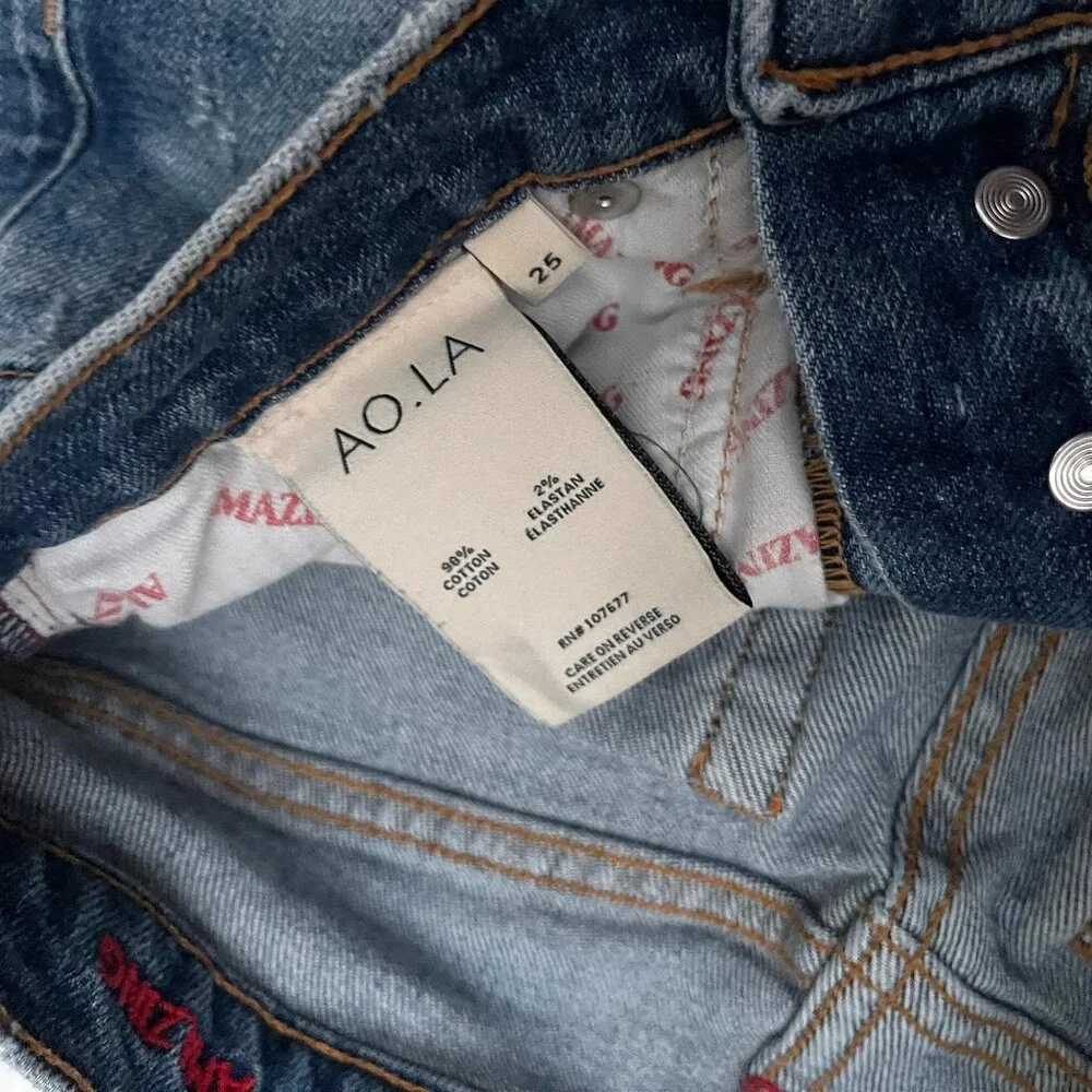 Alice+Olivia $298 AMAZING HIGH RISE GIRLFRIEND JEANS 25 - Picture 12 of 14